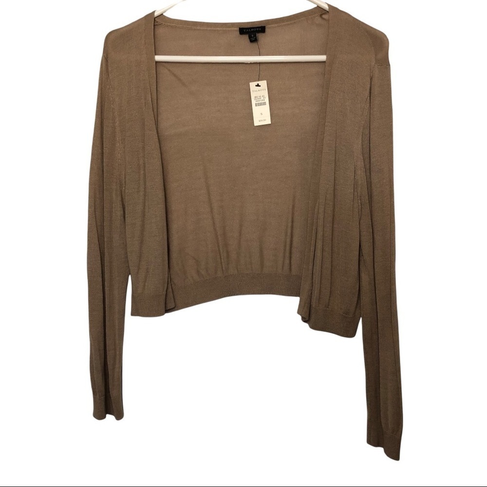 NWT Talbots Brown/Tan Cardigan -Small
